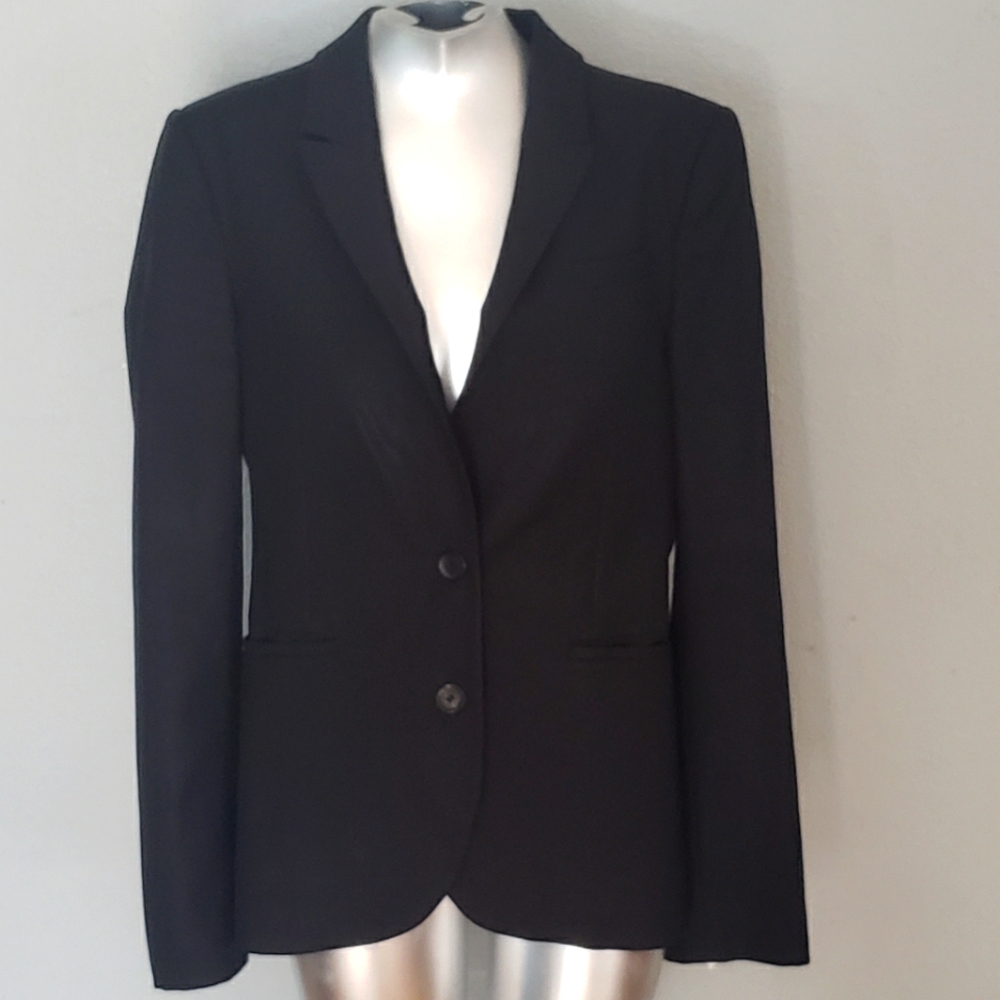 Gucci Black Women's Blazer Tailored Two-Button Jacket